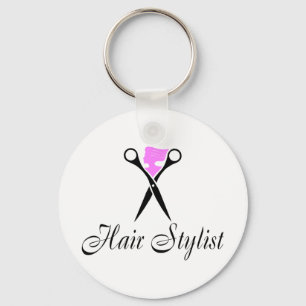 Haar-Stylist (Rosa/Scheren) Schlüsselanhänger