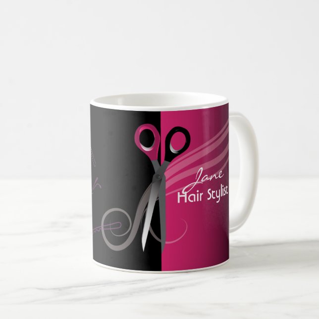 Haar-Stylist-Rosa-Tasse Tasse (VorderseiteRechts)