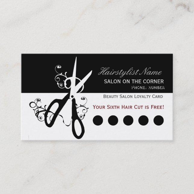 Haar-Stylist-Salon-moderne Treuekarte (Vorderseite)