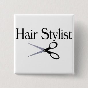 Haar-Stylist-Scheren Button
