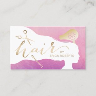 Haar-Stylist-Schönheits-Mädcheneleganter Visitenkarte