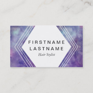 Haar-Stylist-Spritzen der lila Wasser-Farbe Visitenkarte
