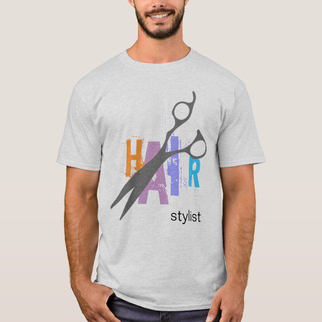 Haar-Stylist T-Shirt (Vorderseite)