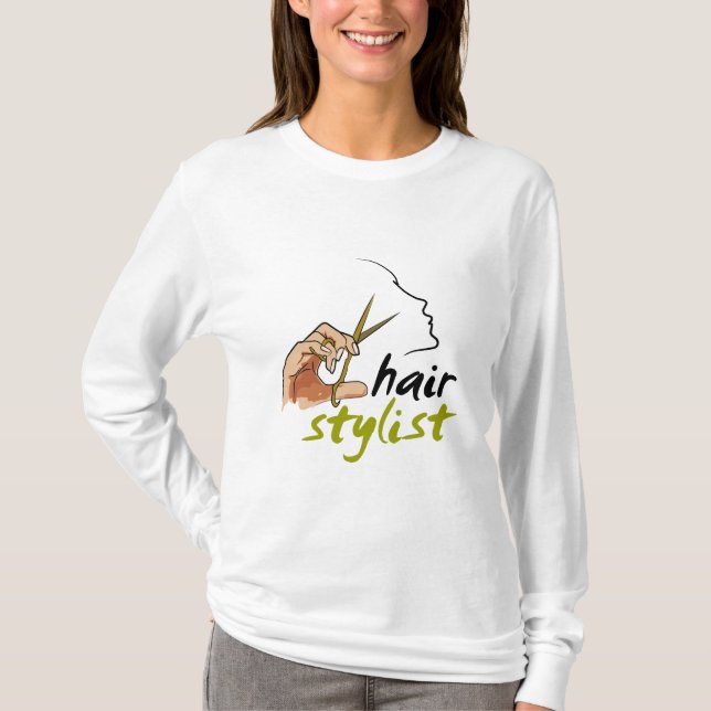 Haar-Stylist T-Shirt (Vorderseite)