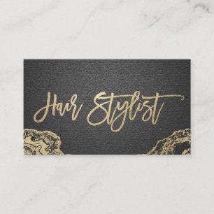 Haar-Stylist-Trendy Goldtypographie-Verabredung Terminkarte