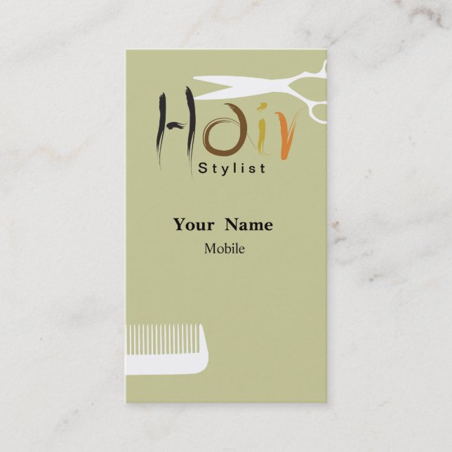 Haar-Stylist Visitenkarte (Vorderseite)
