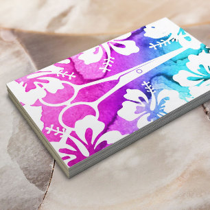 Haar-Stylistwatercolor-tropischer Schönheits-Salo Visitenkarte