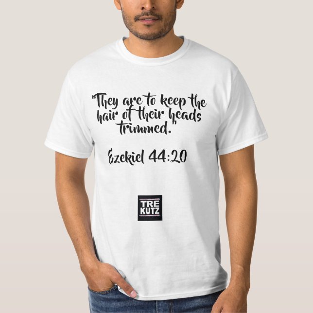 Haar und Schrift T-Shirt (Vorderseite)