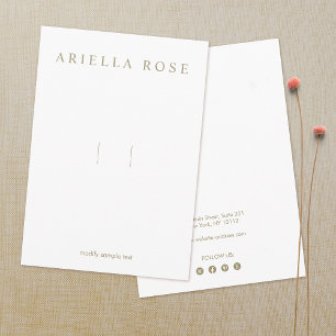 Haarbow-Haarbogenklammer mit Social Media-Icons Begleitkarte