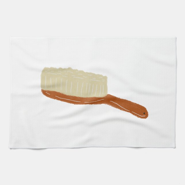 Haarbürste mit weichen Borsten Schönheitsgeschenk Geschirrtuch (Horizontal)