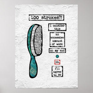 Haarbürsten-Vertragsposter Kunst Druck Lustige Sch Poster