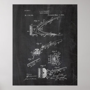 Haarclippers-Patent Poster