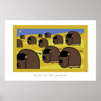 Haare auf der Prärie Poster