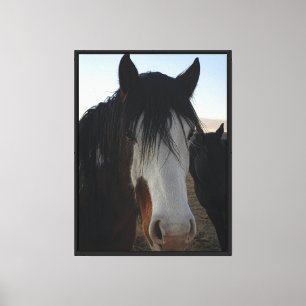 Haare in den Augen Stretch Leinwanddruck
