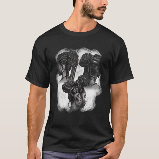 Haare Liebe ein Tribut an die Schönheit des Schwar T-Shirt (Vorderseite)