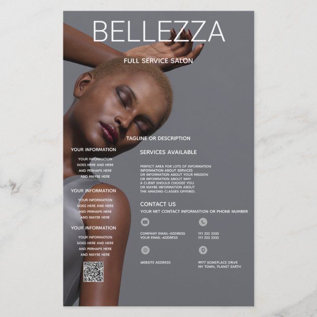 Haare & Makeup Fashionisti Beauty Foto, Dienstleis Flyer (Vorne)