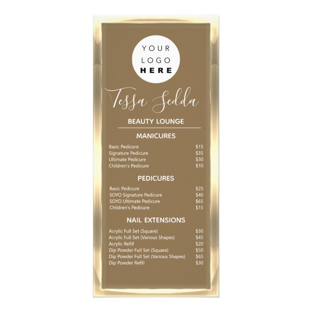 Haare Makeup Nagellinie Maniküre Pediküre Gold Bro Werbekarte (Vorne)