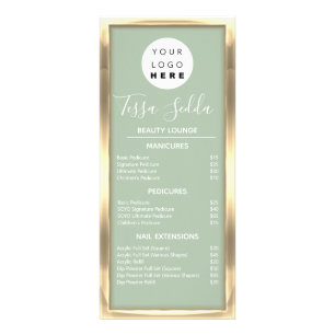 Haare Makeup Nail Manicure Pedicure Gold Minze Gr Werbekarte