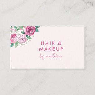 Haare makeup Rosa Visitenkarte