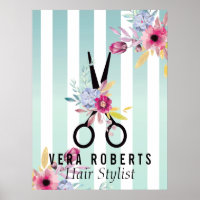 Haare Stylist Gold Schere & Beauty Strickblume