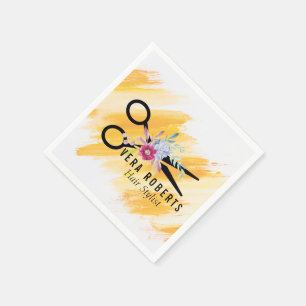 Haare Stylist Goldschere Serviette
