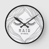 Haare Stylist Hand Drawn Beauty Girl Salon