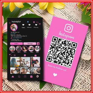 Haare Stylist Instagram Haarstylist Salon QR Code Visitenkarte