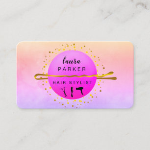 Haare Stylist Makeup Artist Salon Aquamarin Blue R Visitenkarte