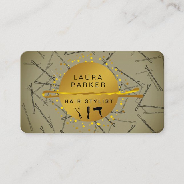 Haare Stylist Makeup Artist Salon Bobby Buttone Visitenkarte (Vorderseite)