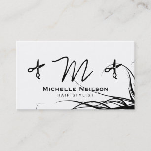 Haare Stylist Natural Type Salon Shears Visitenkarte