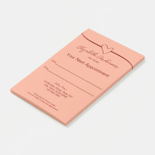 Haare Stylist Peach und Rot Ihre nächste Ernennung Post-it Klebezettel