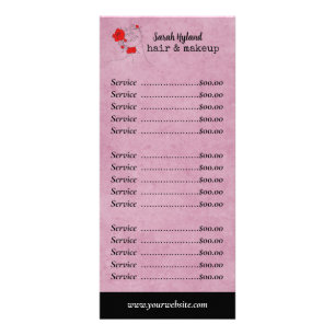 Haare und Make-up Werbekarte