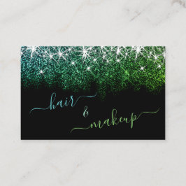 Haare und Schminkfett Stylist Leuchtender Aquamari Visitenkarte