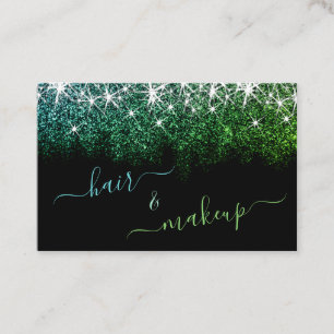 Haare und Schminkfett Stylist Leuchtender Aquamari Visitenkarte
