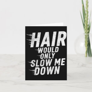 Haare würden nur langsame kahle Witze Vintage Lust Karte