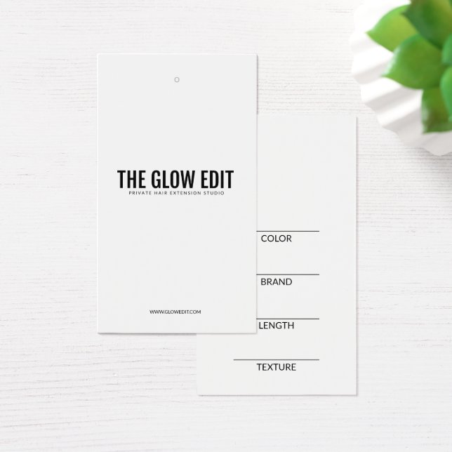 HAAREXTENSION RETAIL TAG (Schreibtisch)