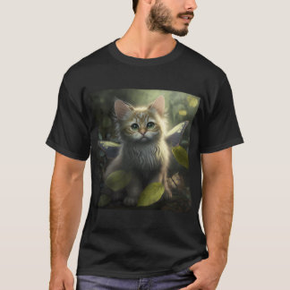 Haarkatze im Gras T-Shirt