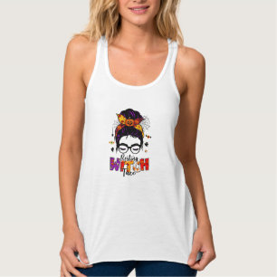 Haarknoten Halloween Ruhende Hexe Tank Top