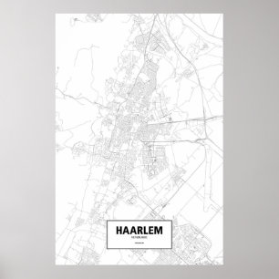 Haarlem, Niederlande (schwarz auf weiß) Poster