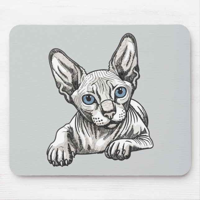 Haarlose Sphynx-Katze  Mousepad (Vorne)