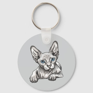 Haarlose Sphynx-Katze Schlüsselanhänger