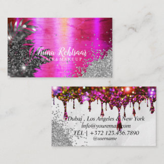 HAARMAKE UP Glitzer Sparkling Business Card Visitenkarte