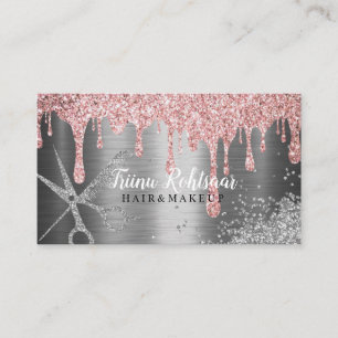 HAARMAKE UP Glitzer Sparkling Rose Business Card Visitenkarte