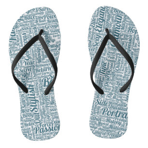Haarmuster Textmuster Wortwolke Flip Flops