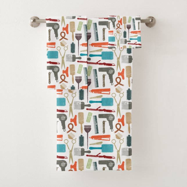 Haarpflege-Muster Badhandtuch Set (Insitu)