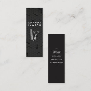 Haarsalontools Sechskantmuster Mini Visitenkarte