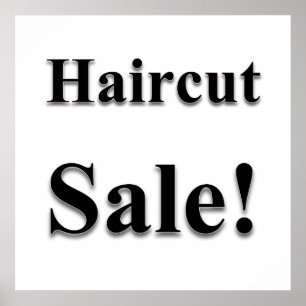 Haarschnitt-Angebot Poster Matt