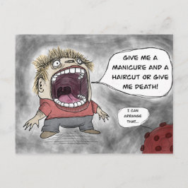 Haarschnitt oder die! postkarte