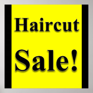 Haarschnitt Sale Poster Matt