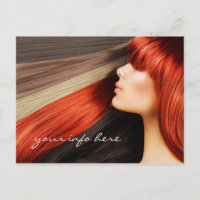 Haarschnitt Stylist Farbe Langhaar Design Postkart